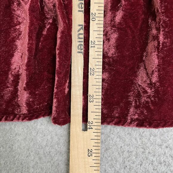 J. Crew Sleeveless Deep Red Velvet Peplum Top Sleeveless Tank Size 14 Christmas - Picture 9 of 9